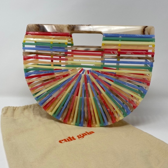 cult gaia Handbags - Cult Gaia Rainbow Acrylic Ark Bag 🌈